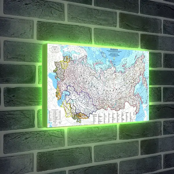 Лайтбокс световая панель - Карта России Лайтбокс световая панель - Карта России