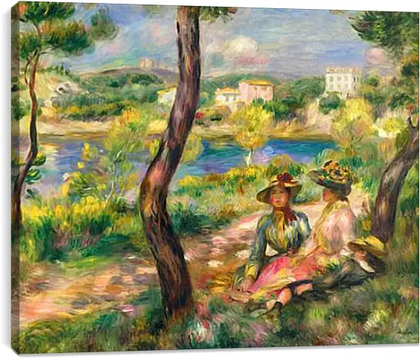 Постер на подрамнике - Beaulieu, Women and Little Boy. Пьер Огюст Ренуар Постер на подрамнике - Beaulieu, Women and Little Boy. Пьер Огюст Ренуар