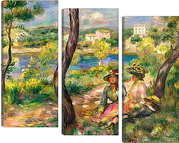Модульная картина - Beaulieu, Women and Little Boy. Пьер Огюст Ренуар Модульная картина - Beaulieu, Women and Little Boy. Пьер Огюст Ренуар