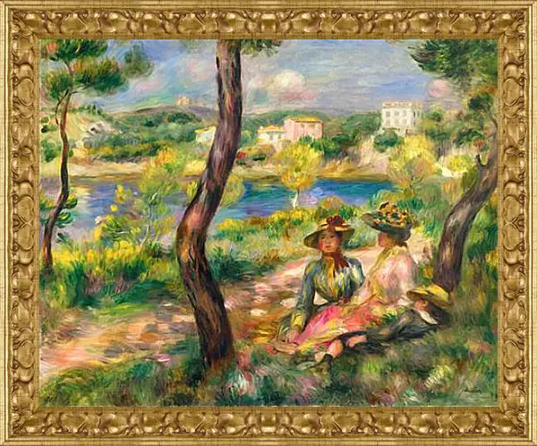 Картина в раме - Beaulieu, Women and Little Boy. Пьер Огюст Ренуар Картина в раме - Beaulieu, Women and Little Boy. Пьер Огюст Ренуар