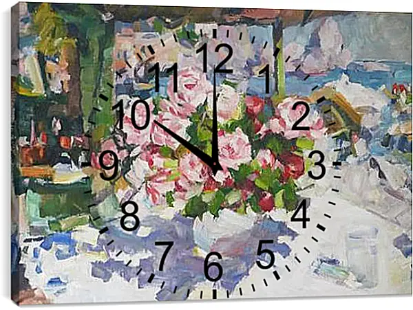Часы картина - ROSES. Коровин Константин Часы картина - ROSES. Коровин Константин