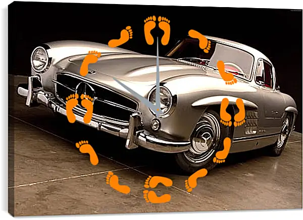 Часы картина - Mercedes Benz 300sl Часы картина - Mercedes Benz 300sl
