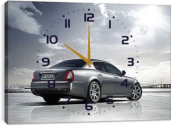 Часы картина - Maserati Quattroporte Часы картина - Maserati Quattroporte