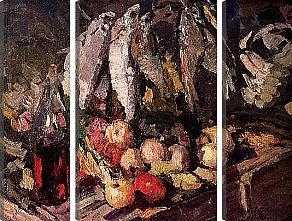 Модульная картина - Рыбы, вино и фрукты. Коровин Константин Модульная картина - Рыбы, вино и фрукты. Коровин Константин