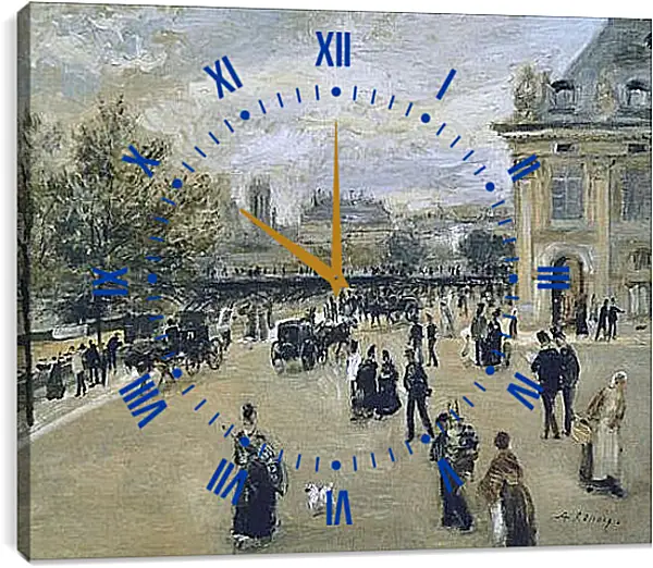 Часы картина - The Institute, the Quay of Malaquais. Пьер Огюст Ренуар Часы картина - The Institute, the Quay of Malaquais. Пьер Огюст Ренуар