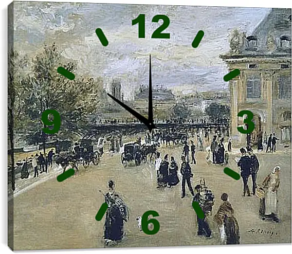 Часы картина - The Institute, the Quay of Malaquais. Пьер Огюст Ренуар Часы картина - The Institute, the Quay of Malaquais. Пьер Огюст Ренуар
