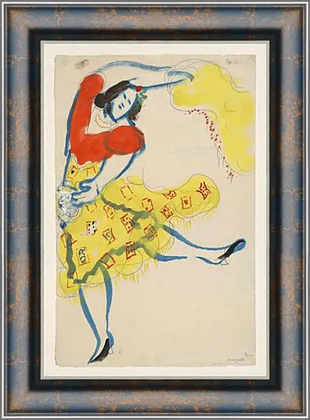 Картина в раме - Gypsy, costume design for Aleko. Марк Шагал Картина в раме - Gypsy, costume design for Aleko. Марк Шагал