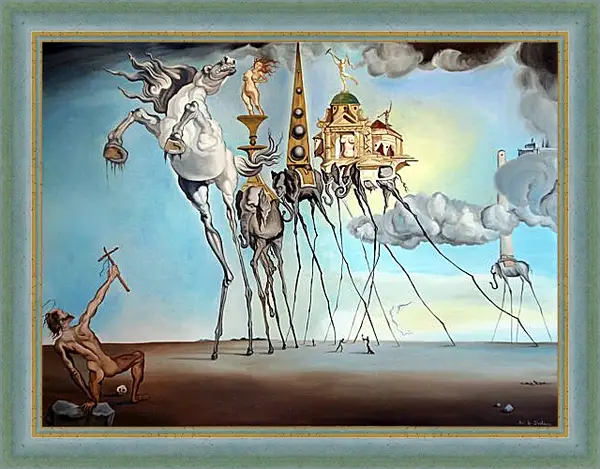Картина в раме - The Tenptations of Saint Antony. (Искушение Святого Антония) Сальвадор Дали Картина в раме - The Tenptations of Saint Antony. (Искушение Святого Антония) Сальвадор Дали