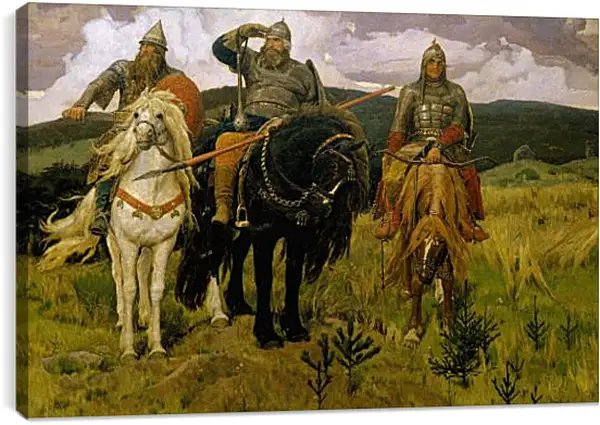 Постер на подрамнике - Три богатыря. Виктор Васнецов Постер на подрамнике - Три богатыря. Виктор Васнецов