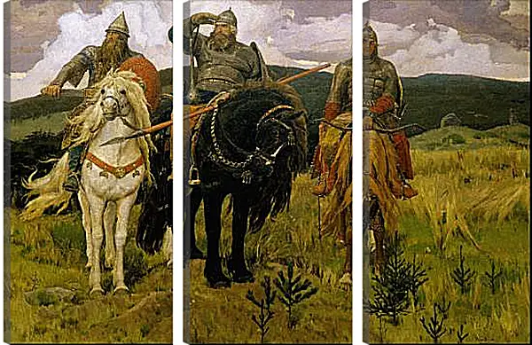 Модульная картина - Три богатыря. Виктор Васнецов Модульная картина - Три богатыря. Виктор Васнецов