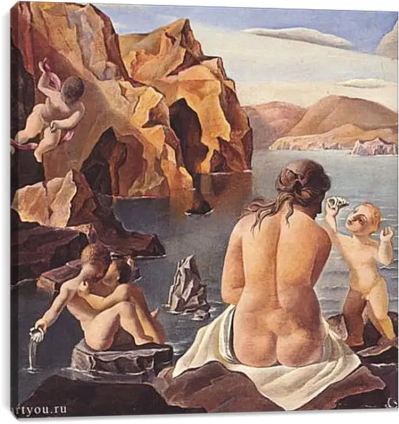 Постер на подрамнике - Venus with Cupids. Сальвадор Дали Постер на подрамнике - Venus with Cupids. Сальвадор Дали