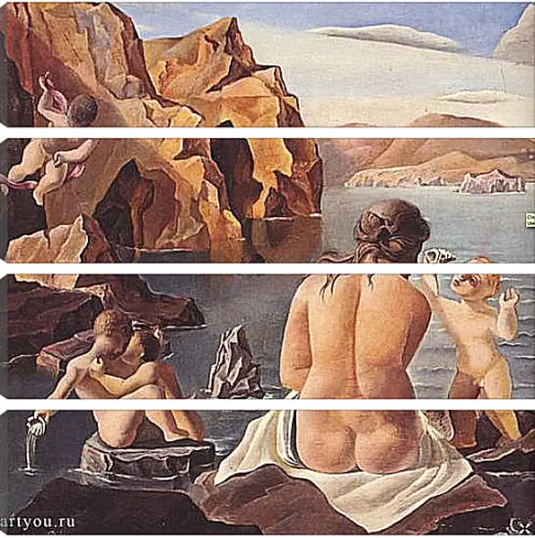 Модульная картина - Venus with Cupids. Сальвадор Дали Модульная картина - Venus with Cupids. Сальвадор Дали