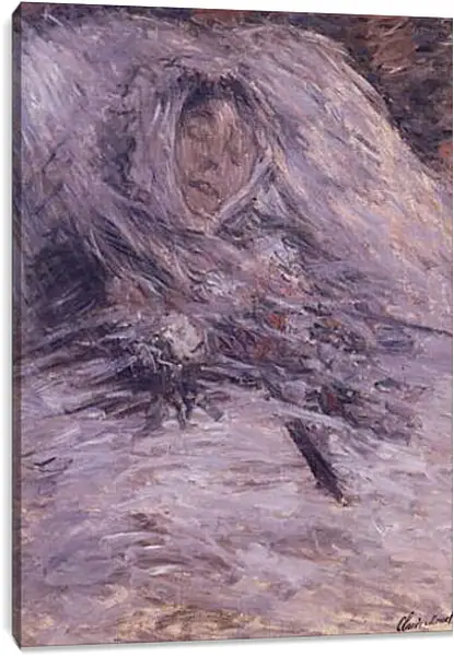 Постер на подрамнике - Camille Monet on Her Deathbed. Клод Моне Постер на подрамнике - Camille Monet on Her Deathbed. Клод Моне