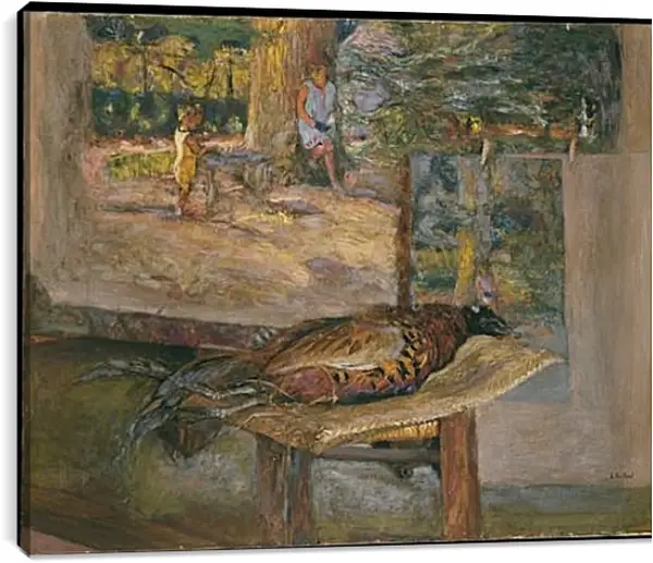 Постер на подрамнике - Interior with Paintings and a Pheasant. Эдуар Вюйар Постер на подрамнике - Interior with Paintings and a Pheasant. Эдуар Вюйар