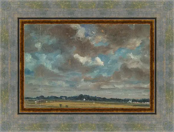 Картина в раме - Extensive Landscape with GreyClouds. Джон Констебл Картина в раме - Extensive Landscape with GreyClouds. Джон Констебл