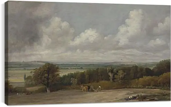 Постер на подрамнике - Ploughing Scene in Suffolk. Джон Констебл Постер на подрамнике - Ploughing Scene in Suffolk. Джон Констебл