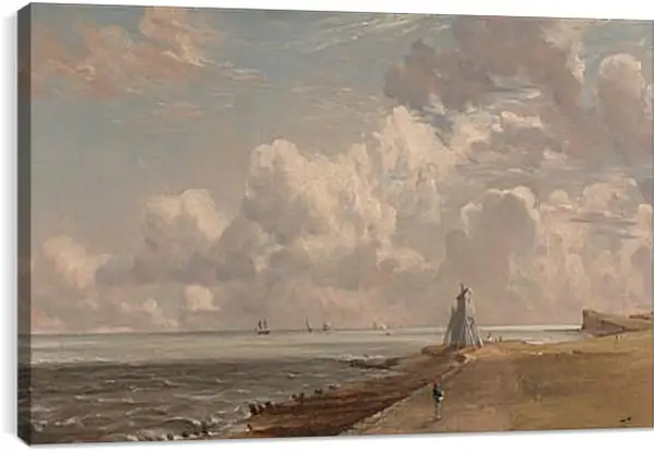 Постер на подрамнике - Harwich The Low Lighthouse and Beacon Hill. Джон Констебл Постер на подрамнике - Harwich The Low Lighthouse and Beacon Hill. Джон Констебл