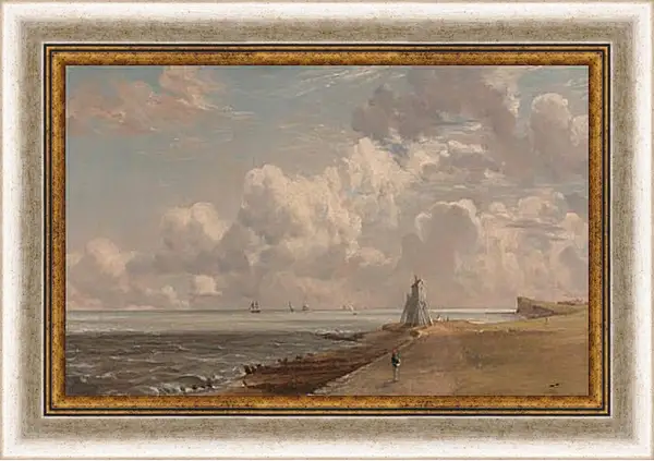 Картина в раме - Harwich The Low Lighthouse and Beacon Hill. Джон Констебл Картина в раме - Harwich The Low Lighthouse and Beacon Hill. Джон Констебл