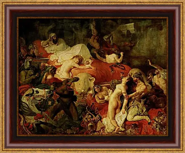 Картина в раме - The death of Sardanapalus. Эжен Делакруа Картина в раме - The death of Sardanapalus. Эжен Делакруа
