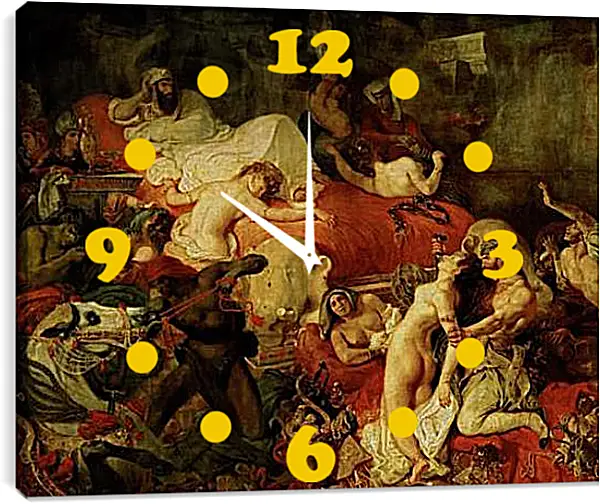 Часы картина - The death of Sardanapalus. Эжен Делакруа Часы картина - The death of Sardanapalus. Эжен Делакруа