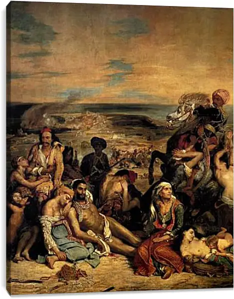 Постер на подрамнике - The massacre at Chios. Эжен Делакруа Постер на подрамнике - The massacre at Chios. Эжен Делакруа