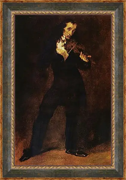 Картина в раме - Portrait Of Paganini. Эжен Делакруа Картина в раме - Portrait Of Paganini. Эжен Делакруа