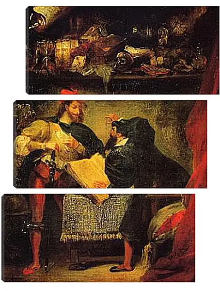 Модульная картина - Faust & Mephistopheles. Эжен Делакруа Модульная картина - Faust & Mephistopheles. Эжен Делакруа