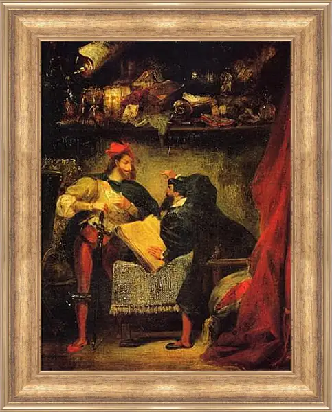Картина в раме - Faust & Mephistopheles. Эжен Делакруа Картина в раме - Faust & Mephistopheles. Эжен Делакруа