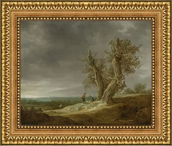 Картина в раме - Landscape with two oaks. Ян ван Гойен Картина в раме - Landscape with two oaks. Ян ван Гойен