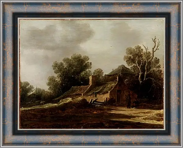 Картина в раме - Landscape with peasants hut. Ян ван Гойен Картина в раме - Landscape with peasants hut. Ян ван Гойен