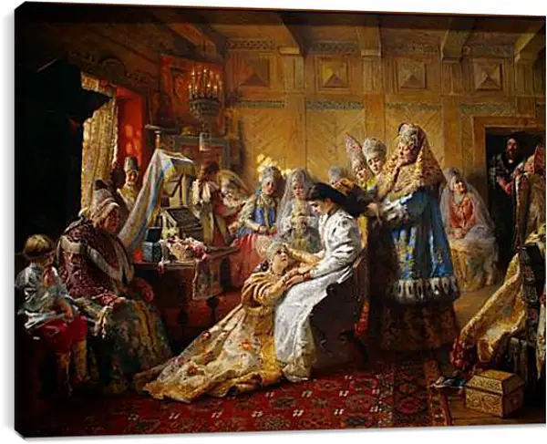 Постер на подрамнике - Под венец. Маковский Константин Постер на подрамнике - Под венец. Маковский Константин