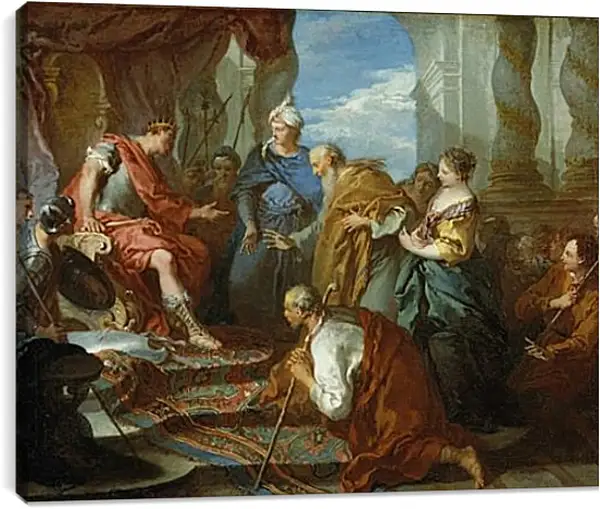 Постер на подрамнике - Joseph presenting his father and brothers to Pharaoh. Франсуа Буше Постер на подрамнике - Joseph presenting his father and brothers to Pharaoh. Франсуа Буше