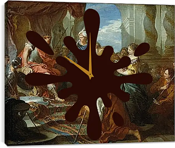 Часы картина - Joseph presenting his father and brothers to Pharaoh. Франсуа Буше Часы картина - Joseph presenting his father and brothers to Pharaoh. Франсуа Буше
