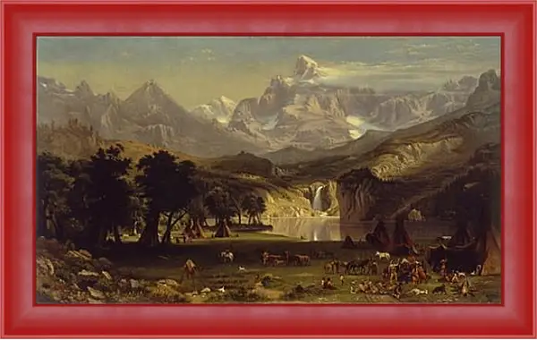 Картина в раме - The Rocky Mountains, Landers Peak. Альберт Бирштадт Картина в раме - The Rocky Mountains, Landers Peak. Альберт Бирштадт