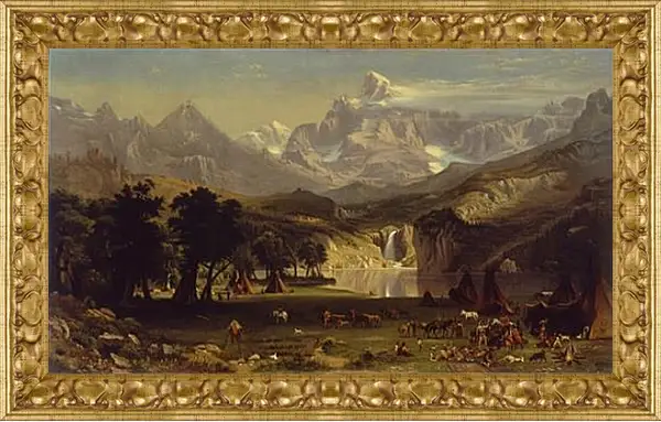 Картина в раме - The Rocky Mountains, Landers Peak. Альберт Бирштадт Картина в раме - The Rocky Mountains, Landers Peak. Альберт Бирштадт