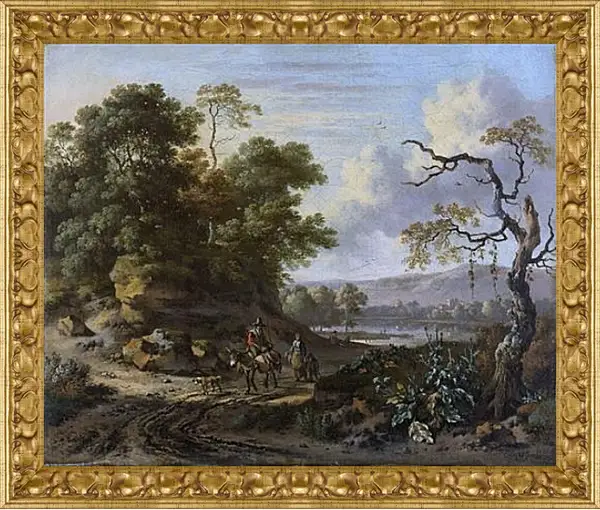 Картина в раме - Landschap met ezelrijder. Ян Вейнантс Картина в раме - Landschap met ezelrijder. Ян Вейнантс