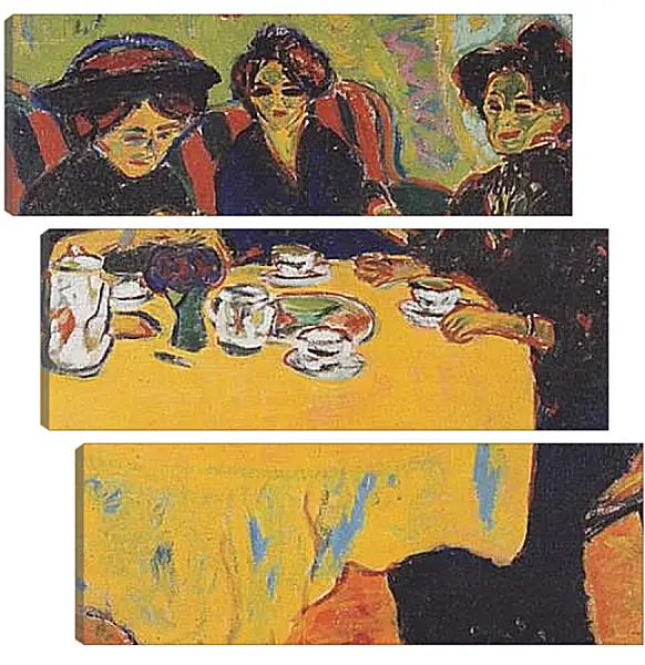 Модульная картина - Coffee-drinking-women. Эрнст Людвиг Кирхнер Модульная картина - Coffee-drinking-women. Эрнст Людвиг Кирхнер