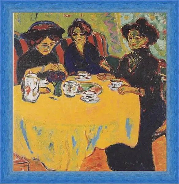 Картина в раме - Coffee-drinking-women. Эрнст Людвиг Кирхнер Картина в раме - Coffee-drinking-women. Эрнст Людвиг Кирхнер