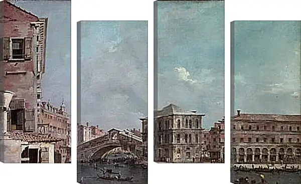 Модульная картина - le grand Canal Pont de Riato. Франческо Гварди Модульная картина - le grand Canal Pont de Riato. Франческо Гварди
