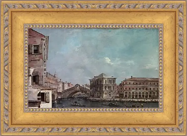 Картина в раме - le grand Canal Pont de Riato. Франческо Гварди Картина в раме - le grand Canal Pont de Riato. Франческо Гварди
