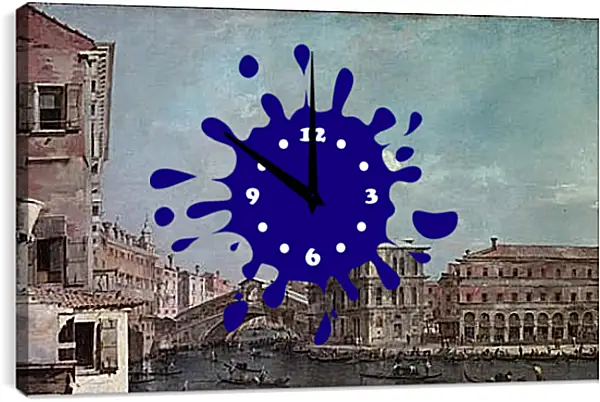 Часы картина - le grand Canal Pont de Riato. Франческо Гварди Часы картина - le grand Canal Pont de Riato. Франческо Гварди