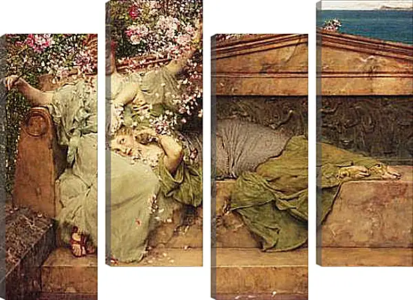 Модульная картина - In The Rose Garden. Лоуренс Альма-Тадема Модульная картина - In The Rose Garden. Лоуренс Альма-Тадема