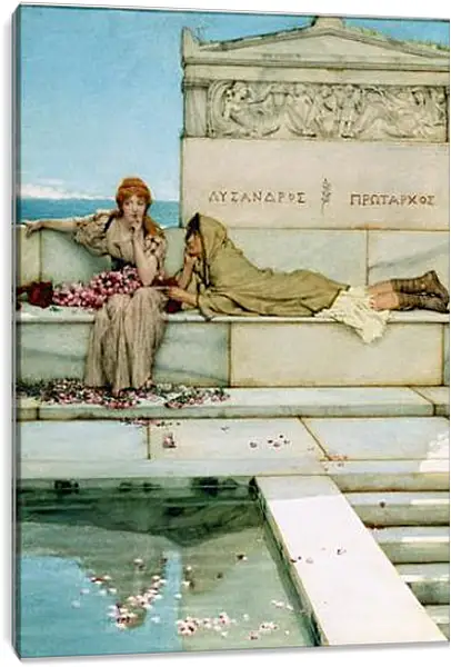 Постер на подрамнике - Xanthe and Phaon. Лоуренс Альма-Тадема Постер на подрамнике - Xanthe and Phaon. Лоуренс Альма-Тадема