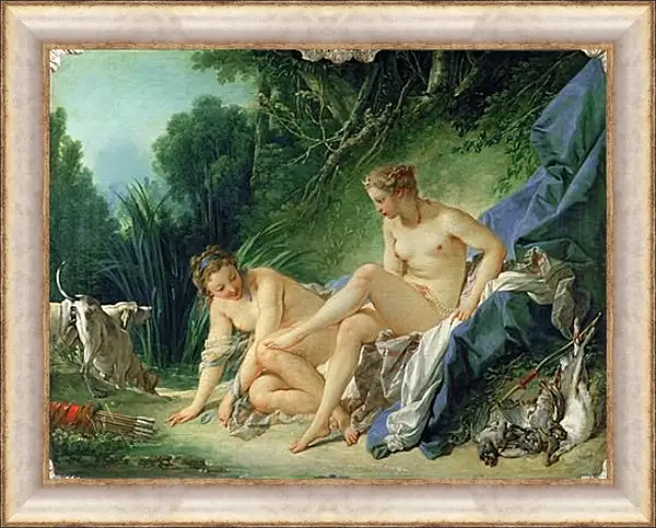 Картина в раме - Diana after swimming. Франсуа Буше Картина в раме - Diana after swimming. Франсуа Буше