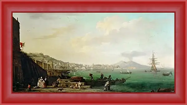Картина в раме - View of Naples with Mt. Vesuvius. Клод Жозеф Верне Картина в раме - View of Naples with Mt. Vesuvius. Клод Жозеф Верне