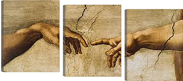 Модульная картина - The Creation of Adam. Микеланджело Буонарроти Модульная картина - The Creation of Adam. Микеланджело Буонарроти