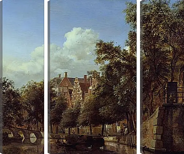 Модульная картина - Amsterdam near Herengracht. Ян Ван дер Хейден Модульная картина - Amsterdam near Herengracht. Ян Ван дер Хейден