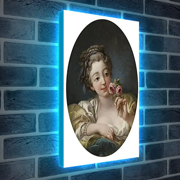 Лайтбокс световая панель - Girl with rose. Франсуа Буше Лайтбокс световая панель - Girl with rose. Франсуа Буше