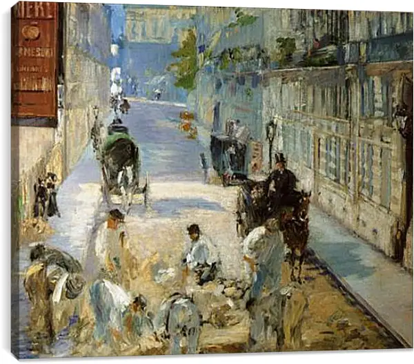 Постер на подрамнике - rue mosnier aux paveurs. Эдуард Мане Постер на подрамнике - rue mosnier aux paveurs. Эдуард Мане