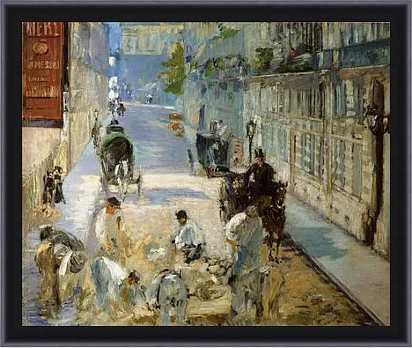Картина в раме - rue mosnier aux paveurs. Эдуард Мане Картина в раме - rue mosnier aux paveurs. Эдуард Мане
